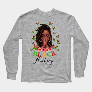 Black History, Black Girl Magic, Black Women, Black Queen Long Sleeve T-Shirt